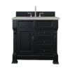 James Martin 147-114-5536-3ESR Brookfield 36 Inch Antique Black Single Vanity with 3 CM Eternal Serena Quartz Top