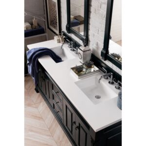 James Martin 147-114-57-3WZ Brookfield 72 Inch Double Vanity with 3cm White Zeus Quartz Top