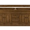 James Martin 147-114-5771-3EJP Brookfield 72 Inch Country Oak Double Vanity with 3 cm Eternal Jasmine Pearl Quartz Top with Sink