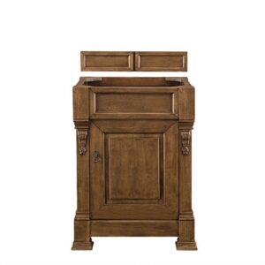 James Martin 147-114-V26-COK-3AF Brookfield 26 Inch Country Oak Single Vanity with 3 cm Arctic Fall Solid Surface Top