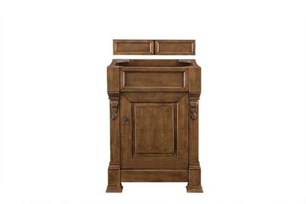 James Martin 147-114-V26-COK-3GEX Brookfield 26 Inch Country Oak Single Vanity with 3 cm Grey Expo Quartz Top with Sink