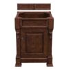 James Martin 147-114-V26-WCH-3CSP Brookfield 26 Inch Warm Cherry Single Vanity with 3 cm Charcoal Soapstone Quartz Top with Sink