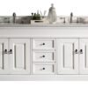 James Martin 147-V72-BW-3CAR Brookfield 72 Inch Bright White Double Vanity with 3 cm Carrara Marble Top