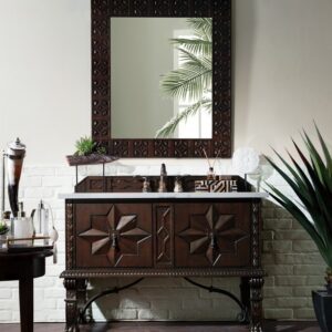 James Martin 150-V48-ANW-3AF Balmoral 48 Inch Antique Walnut Single Vanity with 3 cm Arctic Fall Solid Surface Top