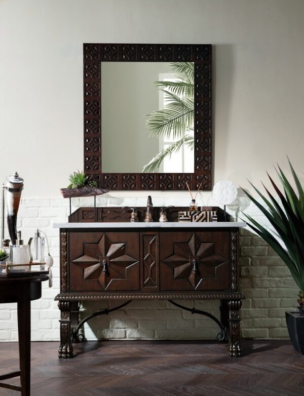 James Martin 150-V48-ANW-3AF Balmoral 48 Inch Antique Walnut Single Vanity with 3 cm Arctic Fall Solid Surface Top