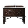 James Martin 150-V48-ANW-3ENC Balmoral 48 Inch Single Vanity Cabinet with Ethereal Noctis Quartz Top - Antique Walnut