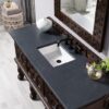 James Martin 150-V60S-ANW-3CSP Balmoral 60 Inch Single Vanity Cabinet in Antique Walnut with 3 cm Charcoal Soapstone Quartz Top with Sink