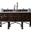 James Martin 150-V72-ANW-3CAR Balmoral 72 Inch Antique Walnut Double Vanity with 3 cm Carrara Marble Top