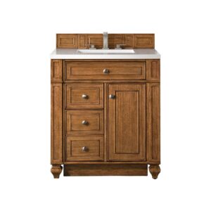 James Martin 157-V30-3WZ Bristol 30 Inch Single Vanity with 3cm White Zeus Quartz Top