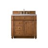 James Martin 157-V36-SBR-3ESR Bristol 36 Inch Single Vanity in Saddle Brown with 3 CM Eternal Serena Quartz Top