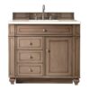 James Martin 157-V36-WW-3EMR Bristol 36 Inch Single Vanity Whitewashed Walnut with 3 CM Eternal Marfil Quartz Top