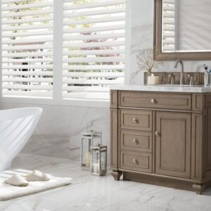 James Martin 157-V36-WW Bristol 36 Inch Single Vanity in Whitewashed Walnut