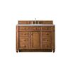 James Martin 157-V48-SBR-3ESR Bristol 48 Inch Single Vanity in Saddle Brown with 3 CM Eternal Serena Quartz Top