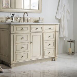 James Martin 157-V48-VV-3AF Bristol 48 Inch Single Vanity in Vintage Vanilla with 3 cm Arctic Fall Solid Surface Top