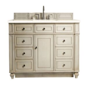 James Martin 157-V48-VV-3EMR Bristol 48 Inch Single Vanity in Vintage Vanilla with 3 CM Eternal Marfil Quartz Top