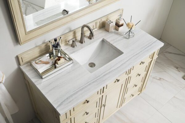 James Martin 157-V48-VV-3AF Bristol 48 Inch Single Vanity in Vintage Vanilla with 3 cm Arctic Fall Solid Surface Top