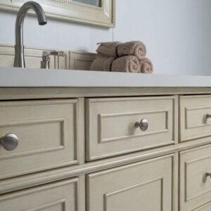 James Martin 157-V48-VV-3CAR Bristol 48 Inch Single Vanity in Vintage Vanilla with 3 cm Carrara Marble Top