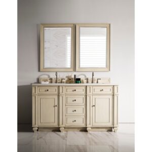 James Martin 157-V60D-3WZ Bristol 60 Inch Double Vanity with 3cm White Zeus Quartz Top