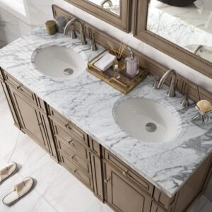 James Martin 157-V72-WW Bristol 72 Inch Double Vanity in Whitewashed Walnut