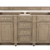 James Martin 157-V60D-WW Bristol 60 Inch Double Vanity in Whitewashed Walnut