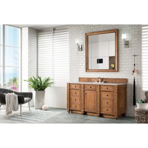 James Martin 157-V60S-3WZ Bristol 60 Inch Single Vanity with 3cm White Zeus Quartz Top