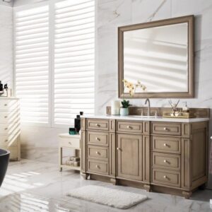 James Martin 157-V60S-WW Bristol 60 Inch Single Vanity in Whitewashed Walnut