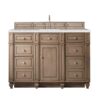 James Martin 157-V60S-WW-3ESR Bristol 60 Inch Single Vanity Whitewashed Walnut with 3 CM Eternal Serena Quartz Top