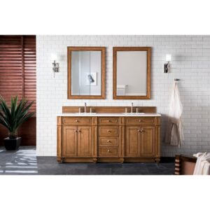 James Martin 157-V72-3WZ Bristol 72 Inch Double Vanity with 3cm White Zeus Quartz Top