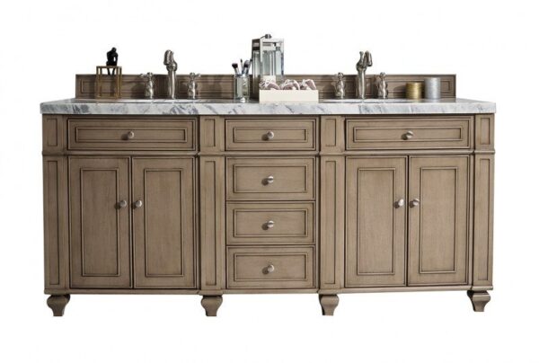 James Martin 157-V72-WW Bristol 72 Inch Double Vanity in Whitewashed Walnut