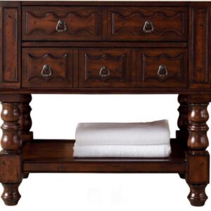 James Martin 160-V36-ACG-3AF Castilian 36 Inch Aged Cognac Single Vanity with 3 cm Arctic Fall Solid Surface Top