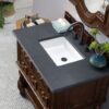 James Martin 160-V36-ACG-3CSP Castilian 36 Inch Single Vanity Cabinet in Aged Cognac with 3 cm Charcoal Soapstone Quartz Top with Sink