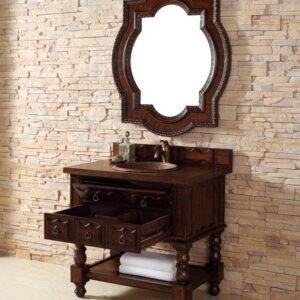 James Martin 160-V36-ACG-3AF Castilian 36 Inch Aged Cognac Single Vanity with 3 cm Arctic Fall Solid Surface Top