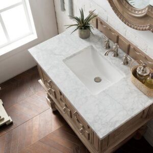 James Martin 160-V36-EG-3CAR Castilian 36 Inch Single Vanity in Empire Gray with 3 cm Carrara Marble Top