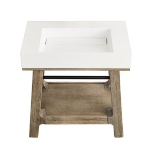 James Martin 165-V31.5-WTB Auburn 31 3/8 Inch Console Vanity with Mineral Composite Top - Weathered Timber