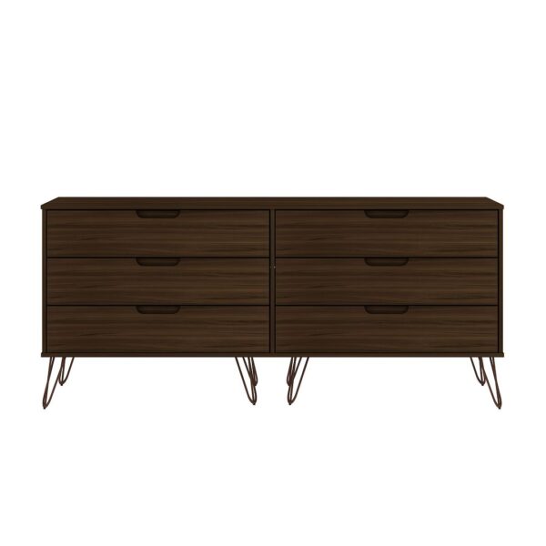 Manhattan Comfort Rockefeller 5-Drawer and 6-Drawer Brown Dresser Set