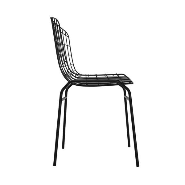 Manhattan Comfort Madeline Chair with Seat Cushion in Black