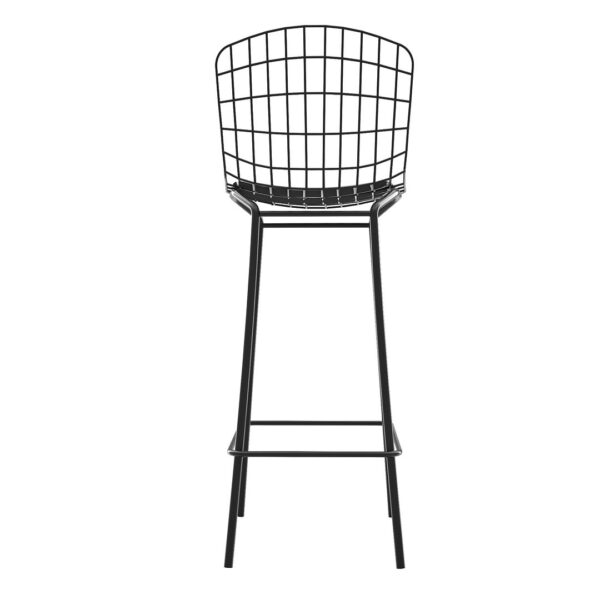 Manhattan Comfort Madeline 41.73" Barstool with Seat Cushion in Black