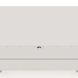 Manhattan Comfort Rockefeller 3-Drawer Off White and Nature Dresser (Set of 2)