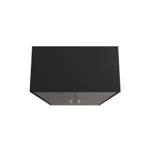 Manhattan Comfort Eiffel Storage Cabinet in Matte Black and Grey (Set of 2)