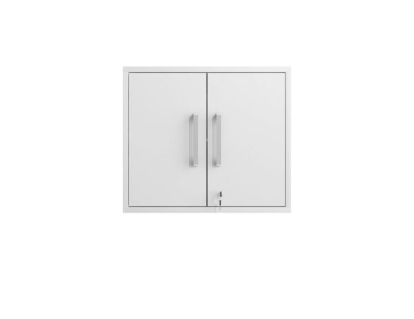 Manhattan Comfort Eiffel Floating Garage Cabinet in White (Set of 2)