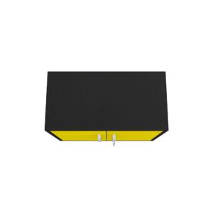 Manhattan Comfort Eiffel Floating Garage Cabinet in Matte Black and Yellow (Set of 2)