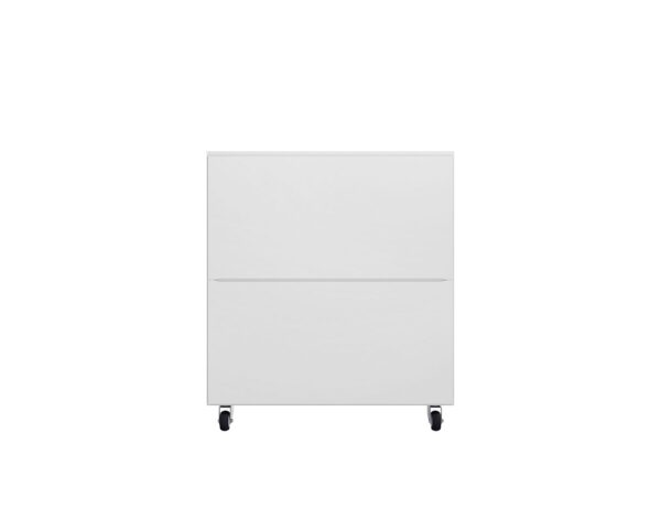 Manhattan Comfort Eiffel Mobile Garage Cabinet in White (Set of 2)