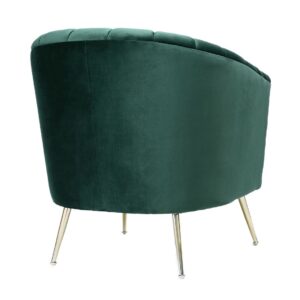 Manhattan Comfort Rosemont Green and Gold Velvet Accent Chair (Set of 2)