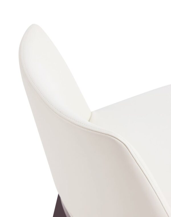 Manhattan Comfort Gansevoort Modern Faux Leather Dining Chair in Cream (Set of 4)