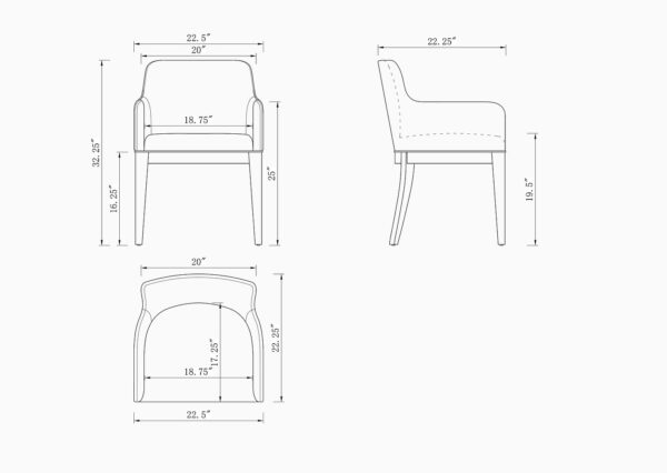 Manhattan Comfort Gansevoort Modern Faux Leather Dining Armchair in Stone Grey (Set of 2)