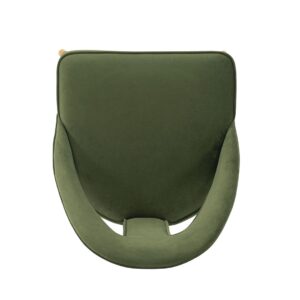 Manhattan Comfort Modern Neda Velvet  Dining Chair in Olive Green - Set of 2