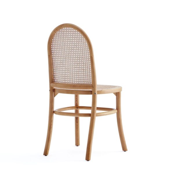 Manhattan Comfort Paragon Dining Chair 2.0 in Nature and Cane - Set of 4