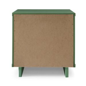 Manhattan Comfort Granville Modern Solid Wood Nightstand with 1 Drawer in Sage Green - Set of 2