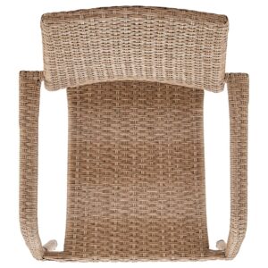 Manhattan Comfort 2-Piece Genoa Patio Dining Armchair in Nature Tan Weave