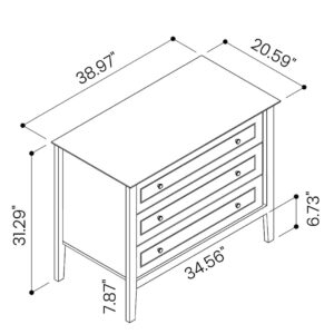 Manhattan Comfort Crown 31.29" Dresser in Black